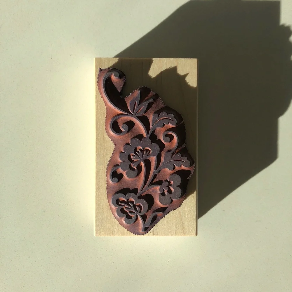 Paper Source Floral & Baroque Vintage Rubber Stamp Set